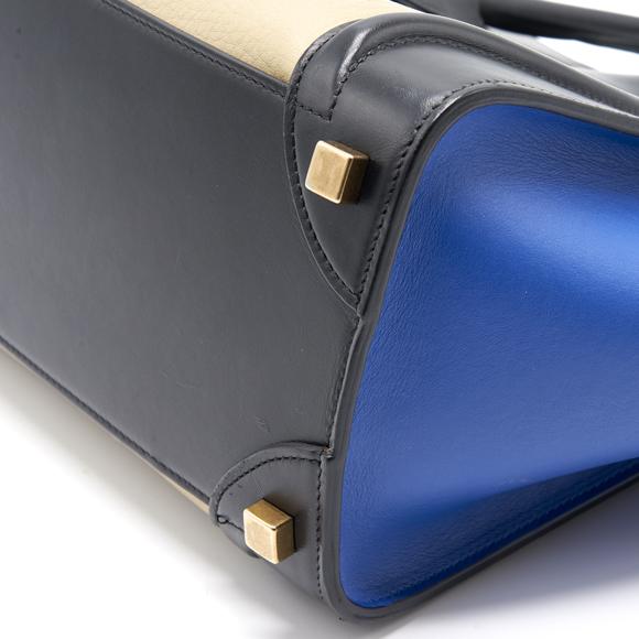 Top Quality Celine Tri Color Leather Micro Luggage Tote
