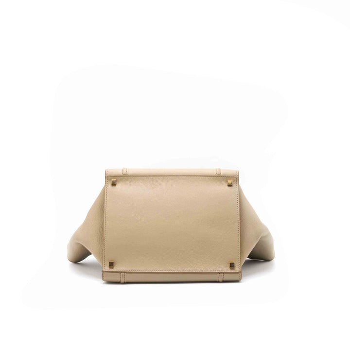 Celine Beige Leather Mini Luggage Tote