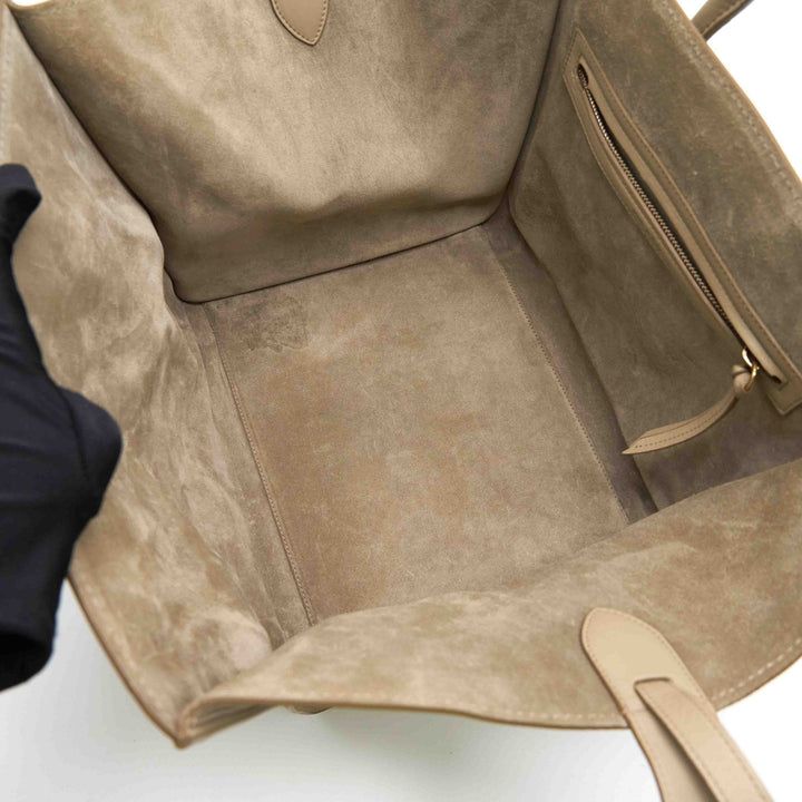 Celine Beige Leather Mini Luggage Tote