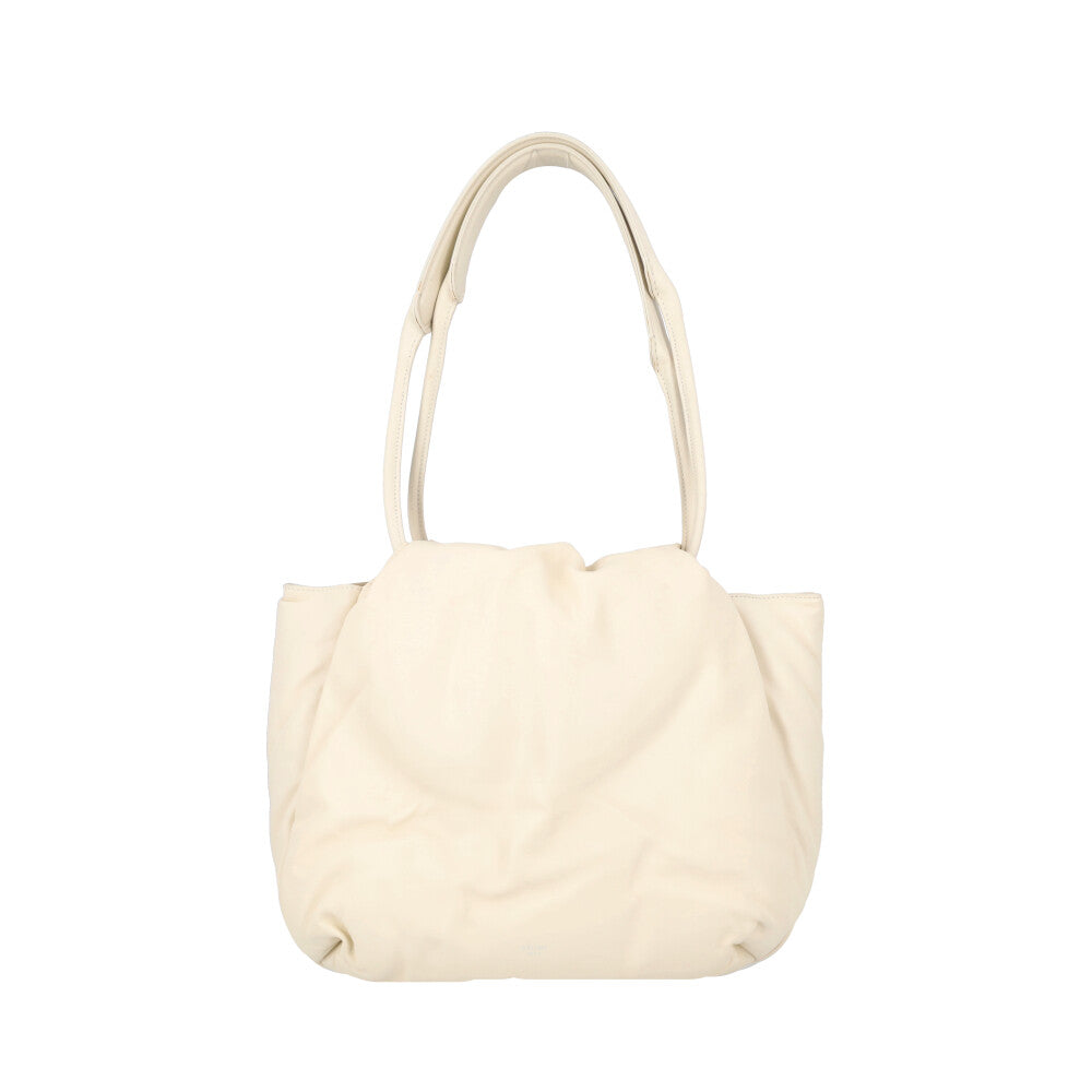 Celine Calfskin Pillow Shoulder Bag Ivory