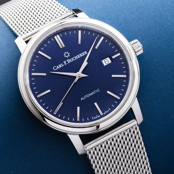 Carl F. Bucherer Adamavi Date Blue Dial Stainless Steel Men's Automatic Watch 00.10314.08.53.21