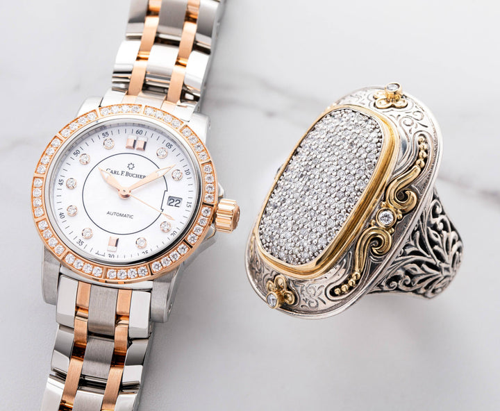 Carl F. Bucherer Diamond Patravi AutoDate Two Tone Automatic Ladies' Watch 00.10621.07.77.31