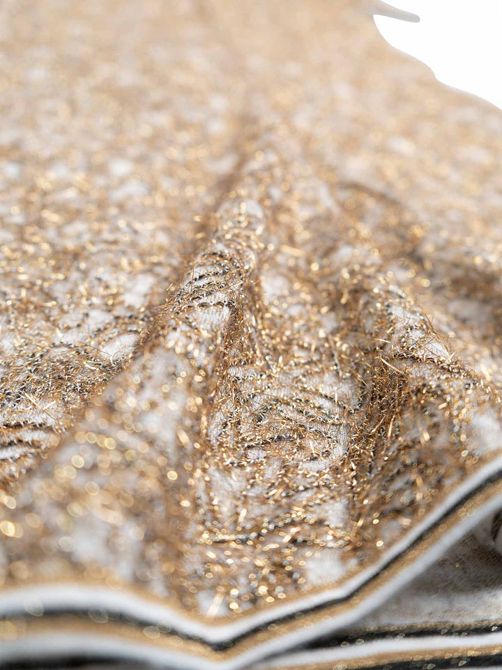 Top Quality Chanel 19A Runway CC Logo Lesage Knit Mermaid Long Dress Gold