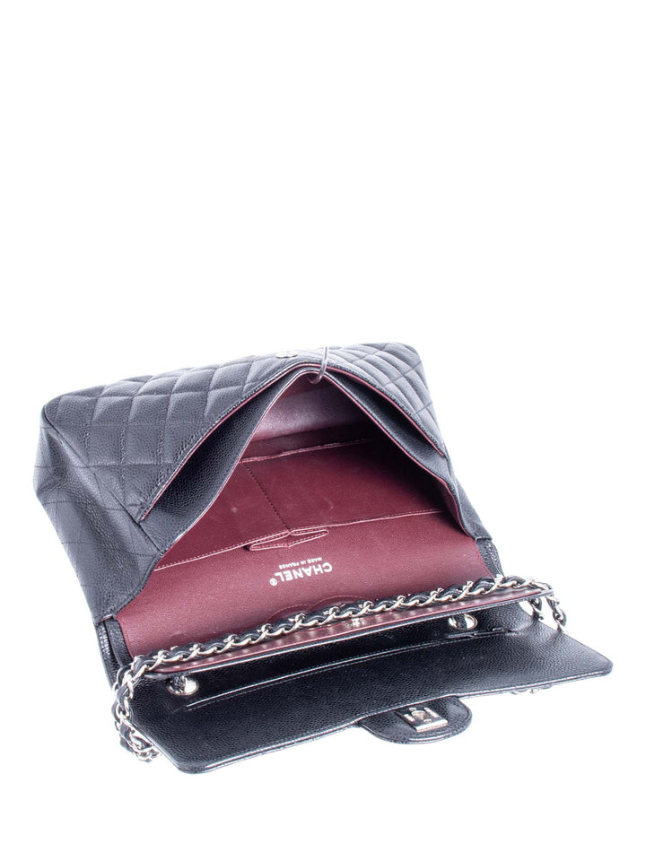 Top Quality Chanel 2.55 Caviar Quilted Medium Double Flap Black