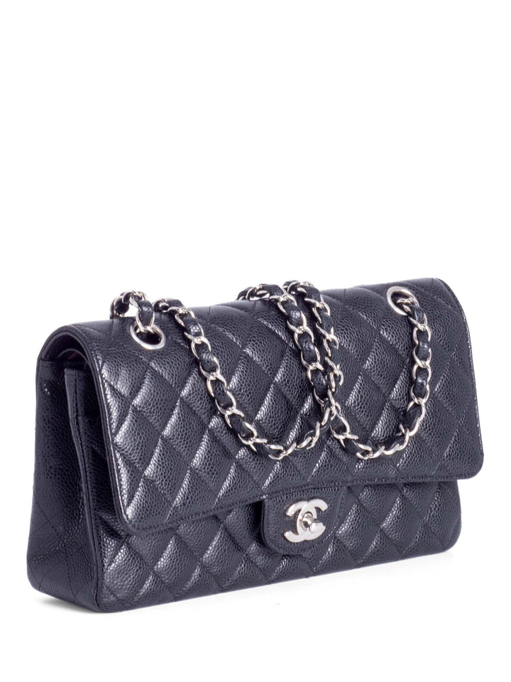 Top Quality Chanel 2.55 Caviar Quilted Medium Double Flap Black