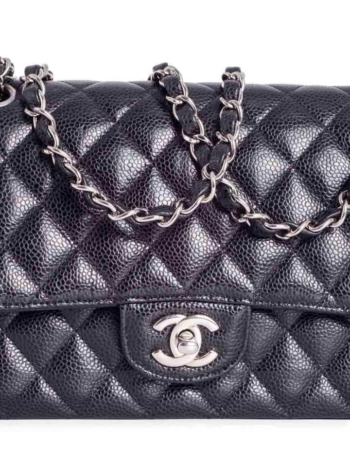 Top Quality Chanel 2.55 Caviar Quilted Medium Double Flap Black