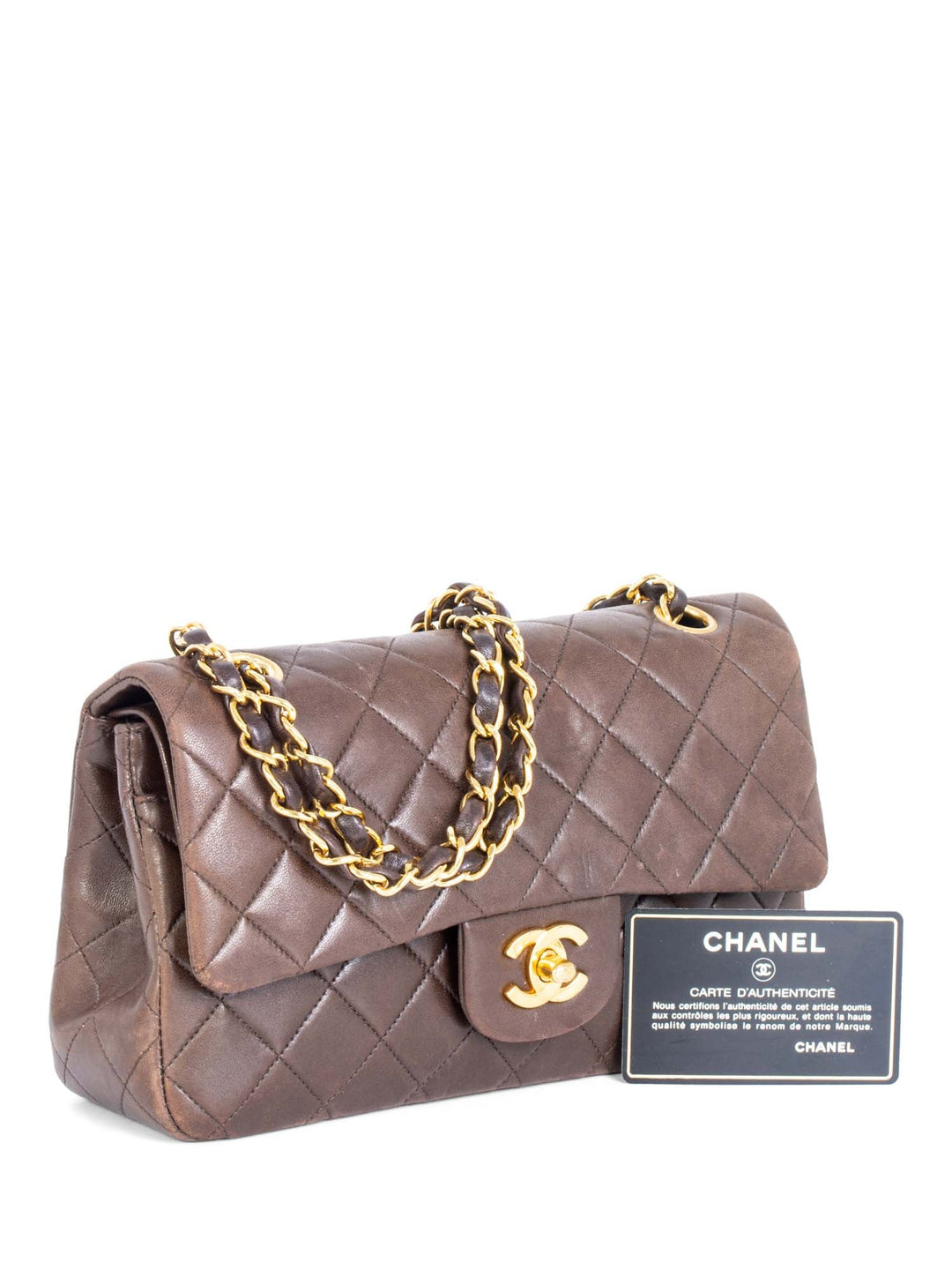 Top Quality Chanel 2.55 Quilted Leather Double Flap Small Bag Brown