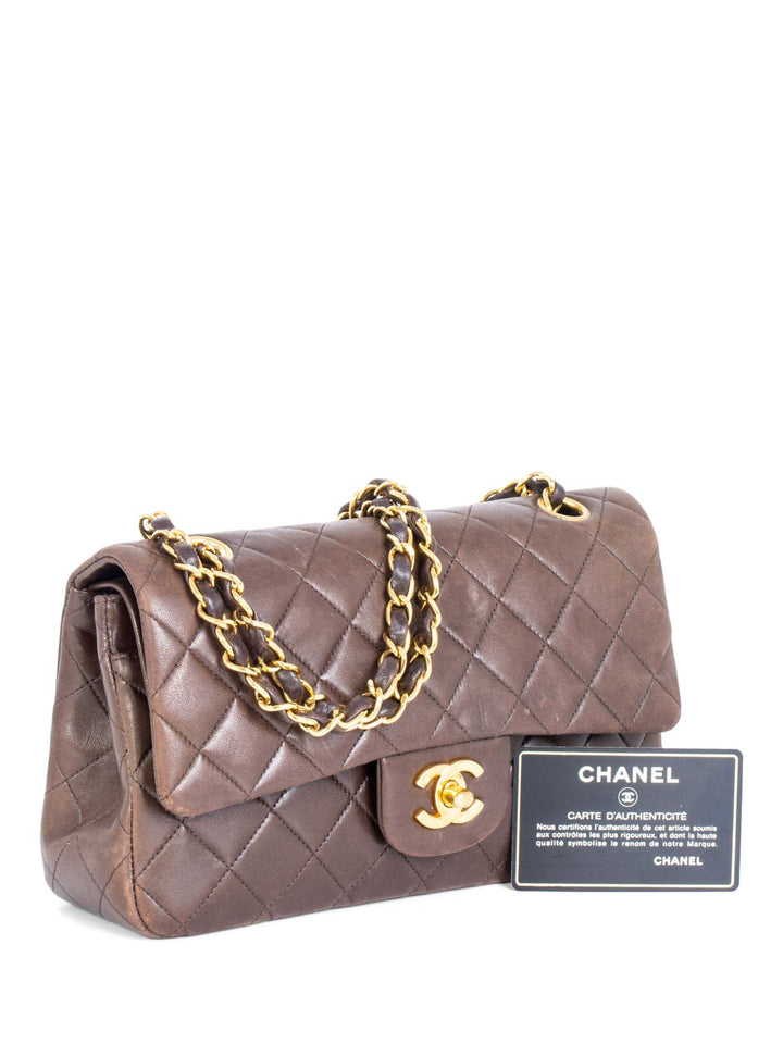 Top Quality Chanel 2.55 Quilted Leather Double Flap Small Bag Brown