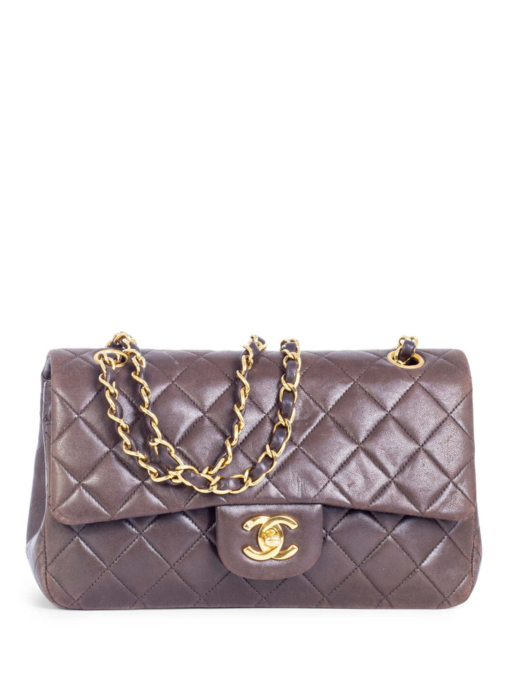 Top Quality Chanel 2.55 Quilted Leather Double Flap Small Bag Brown
