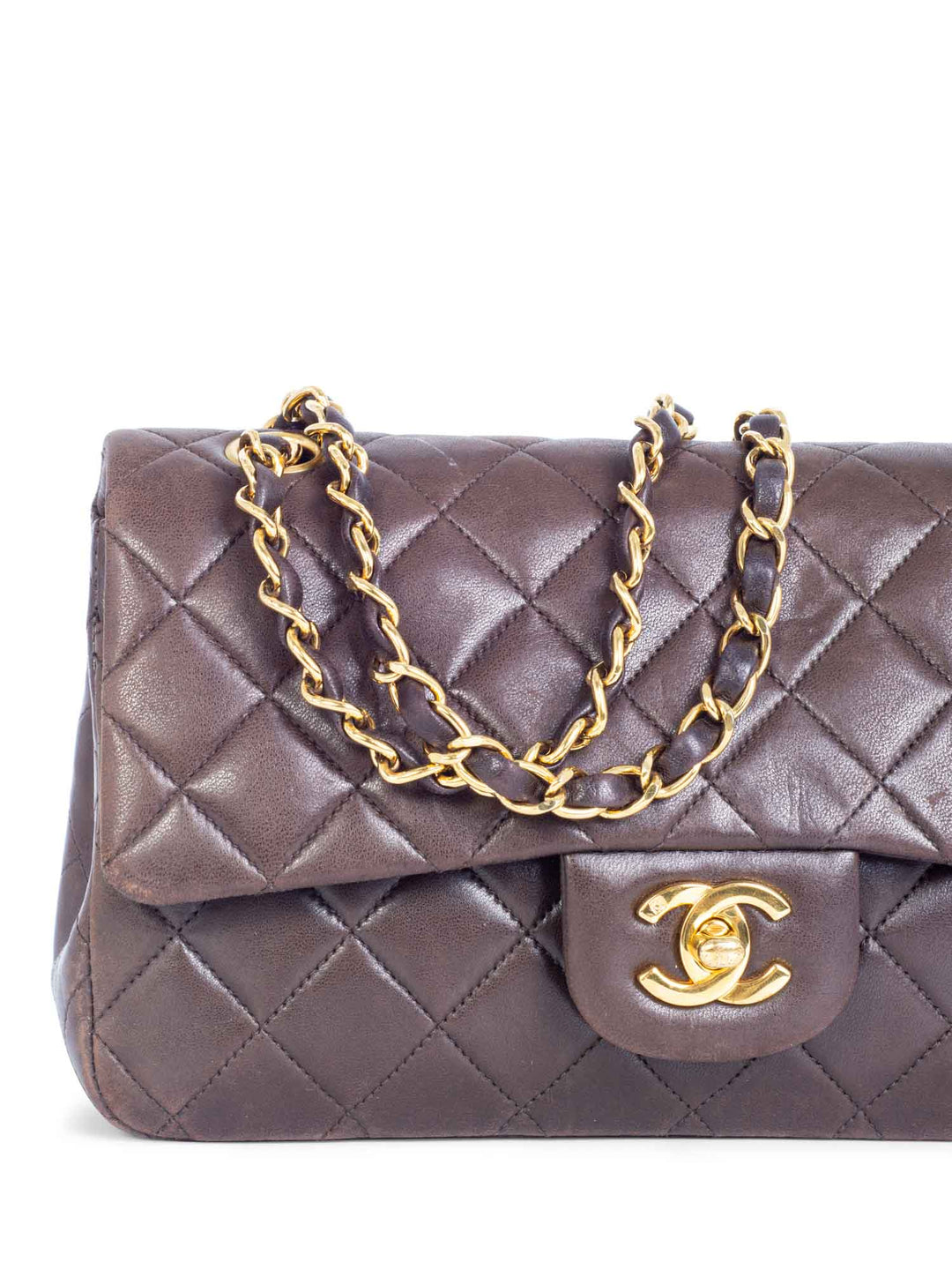 Top Quality Chanel 2.55 Quilted Leather Double Flap Small Bag Brown