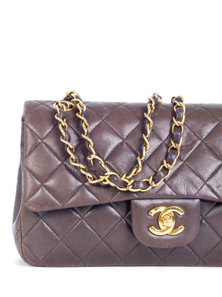 Top Quality Chanel 2.55 Quilted Leather Double Flap Small Bag Brown