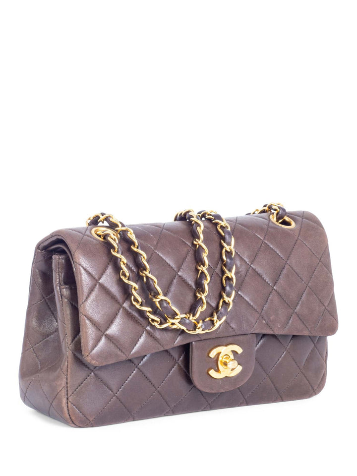 Top Quality Chanel 2.55 Quilted Leather Double Flap Small Bag Brown