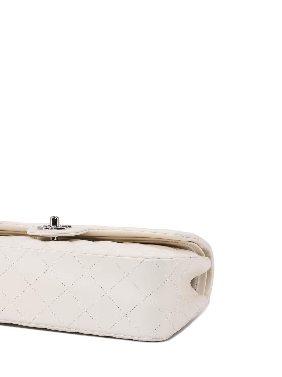 Top Quality Chanel 2.55 Quilted Leather Medium Double Flap Bag Off White
