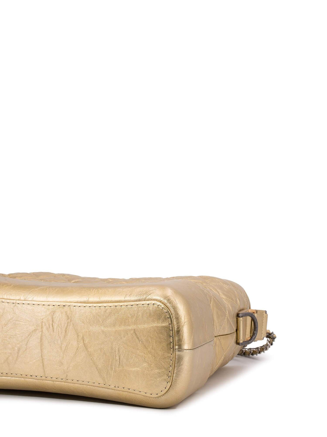 Top Quality Chanel Aged Calfskin Quilted Leather Medium Gabrielle Messenger Bag Gold