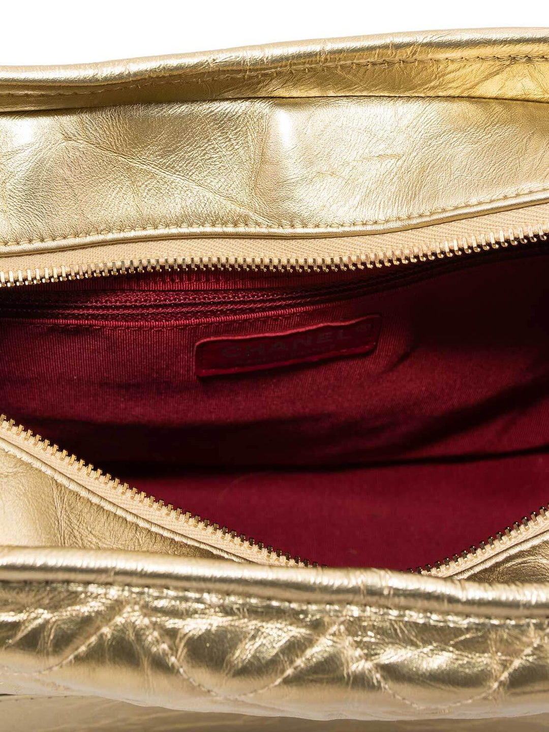 Top Quality Chanel Aged Calfskin Quilted Leather Medium Gabrielle Messenger Bag Gold