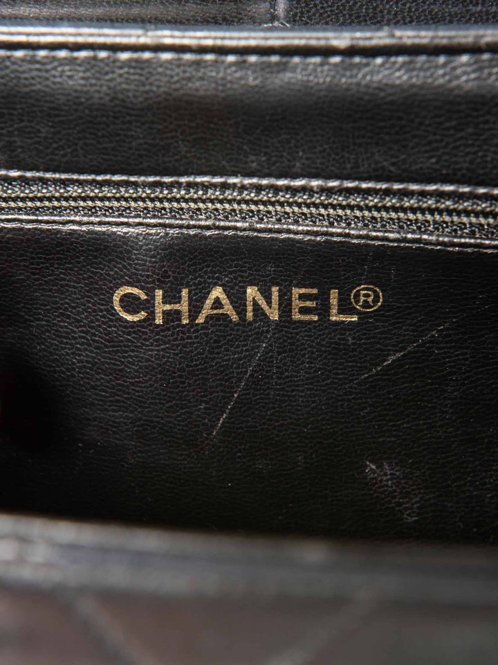 Top Quality Chanel CC Logo 24K Gold Plated Chevron Quilted Leather Globe Trotter Black