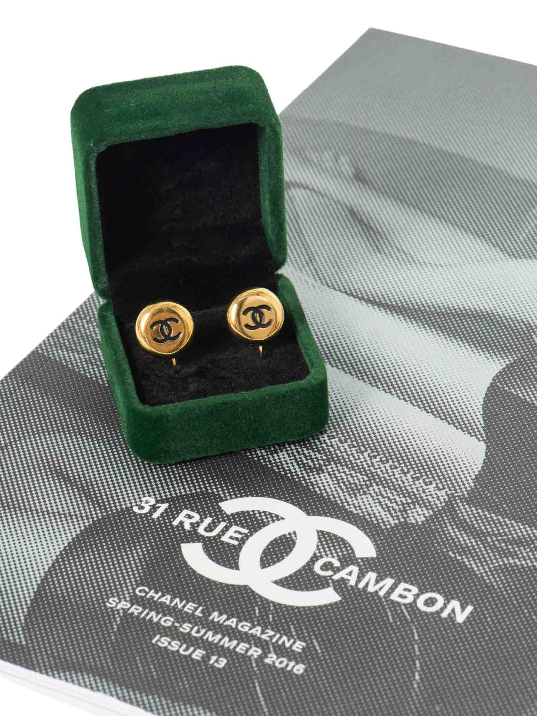 Top Quality Chanel CC Logo 24K Gold Plated Earrings