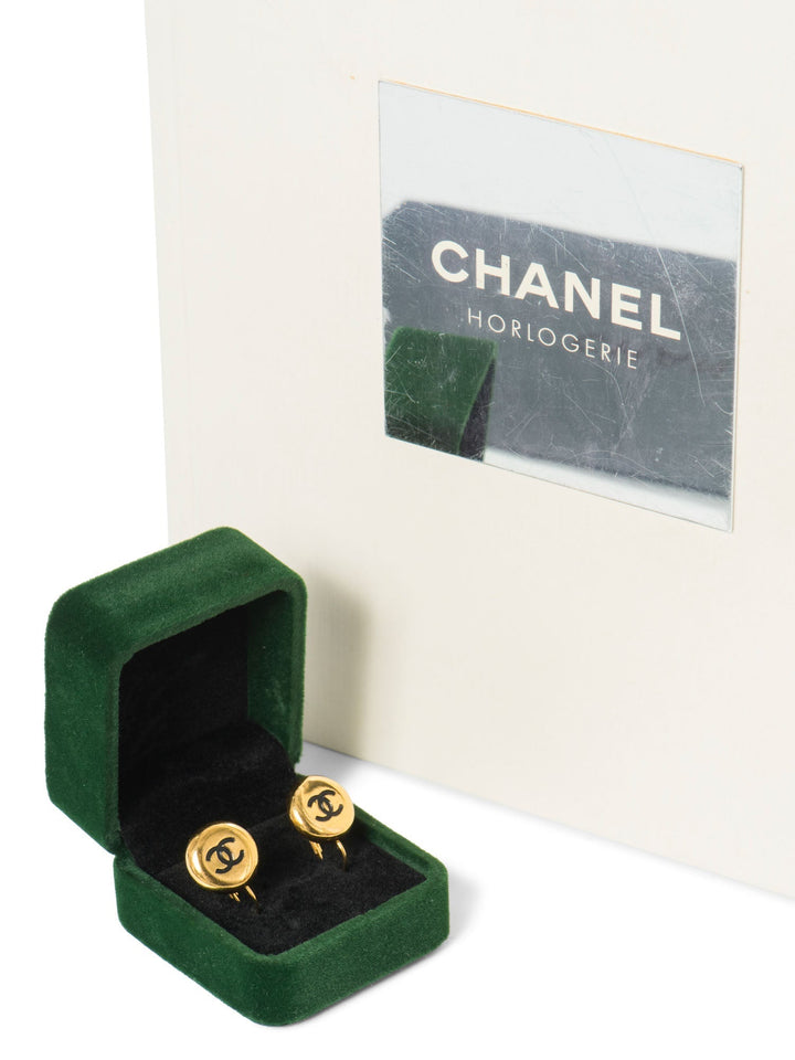 Top Quality Chanel CC Logo 24K Gold Plated Earrings