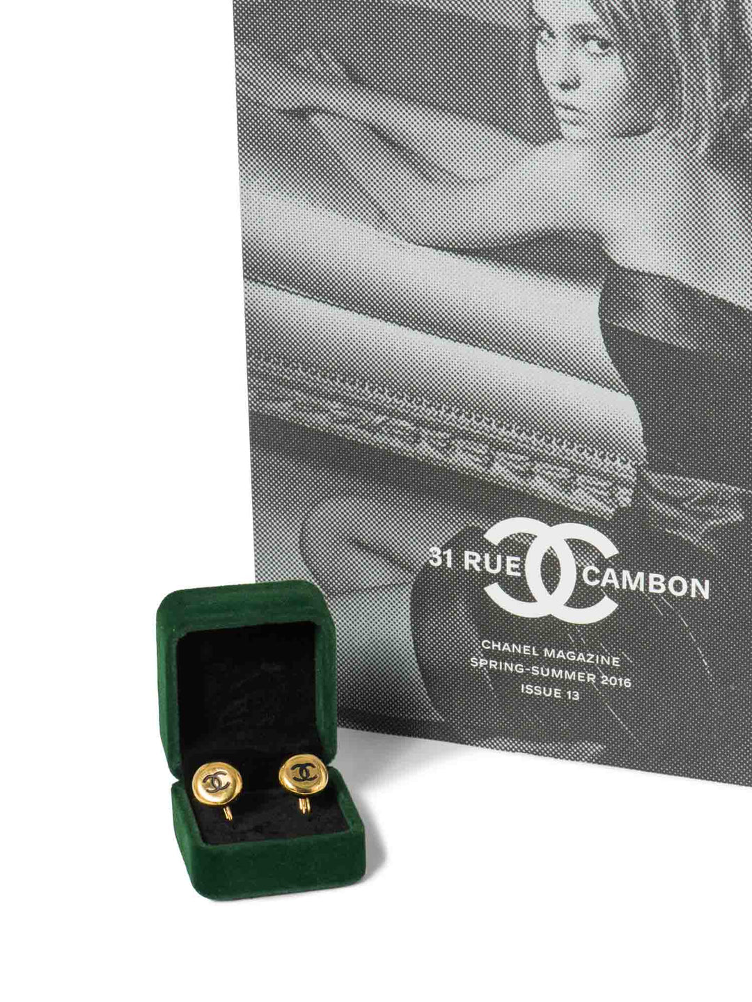 Top Quality Chanel CC Logo 24K Gold Plated Earrings