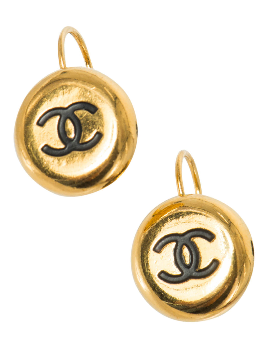 Top Quality Chanel CC Logo 24K Gold Plated Earrings