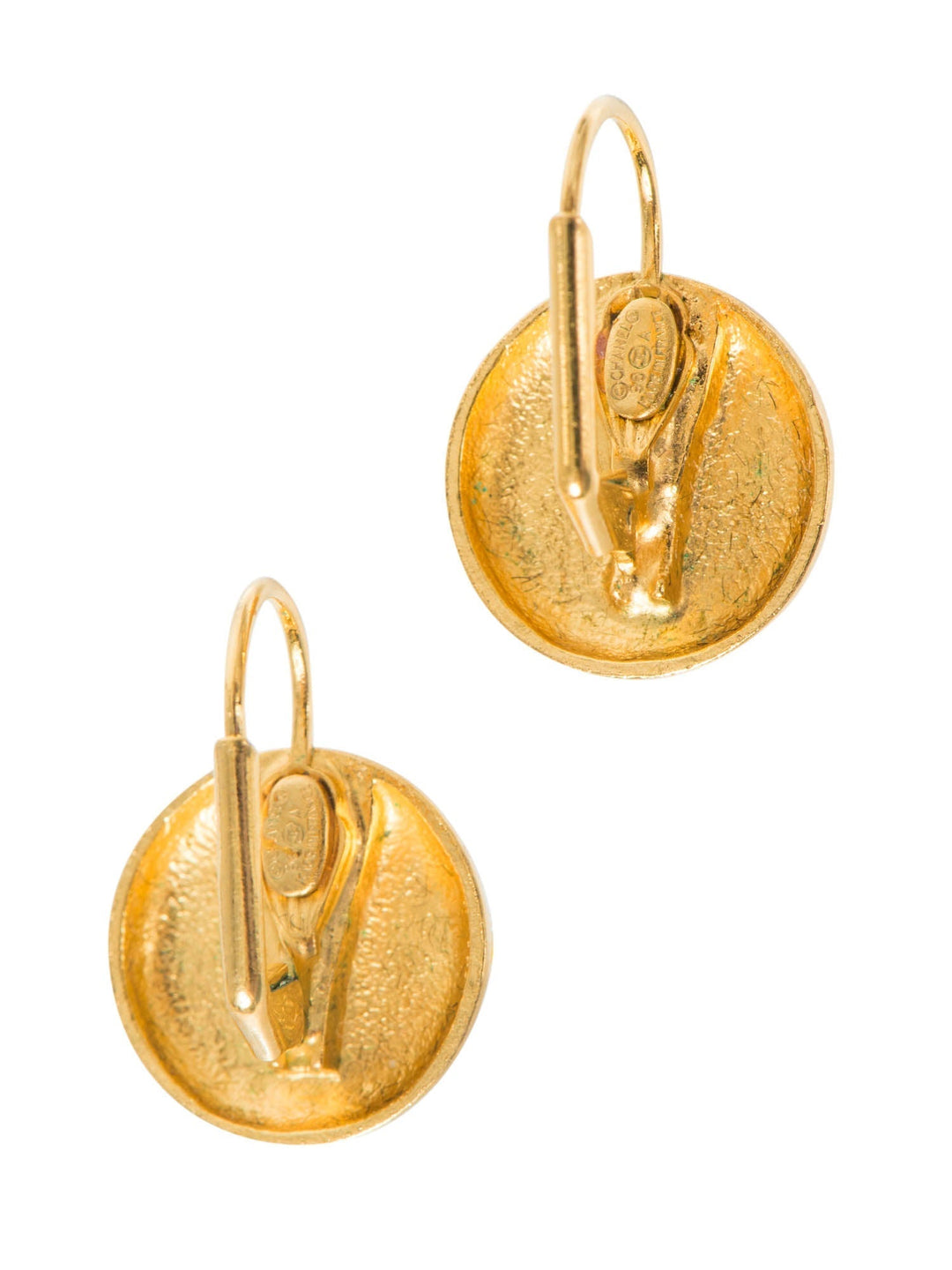 Top Quality Chanel CC Logo 24K Gold Plated Earrings