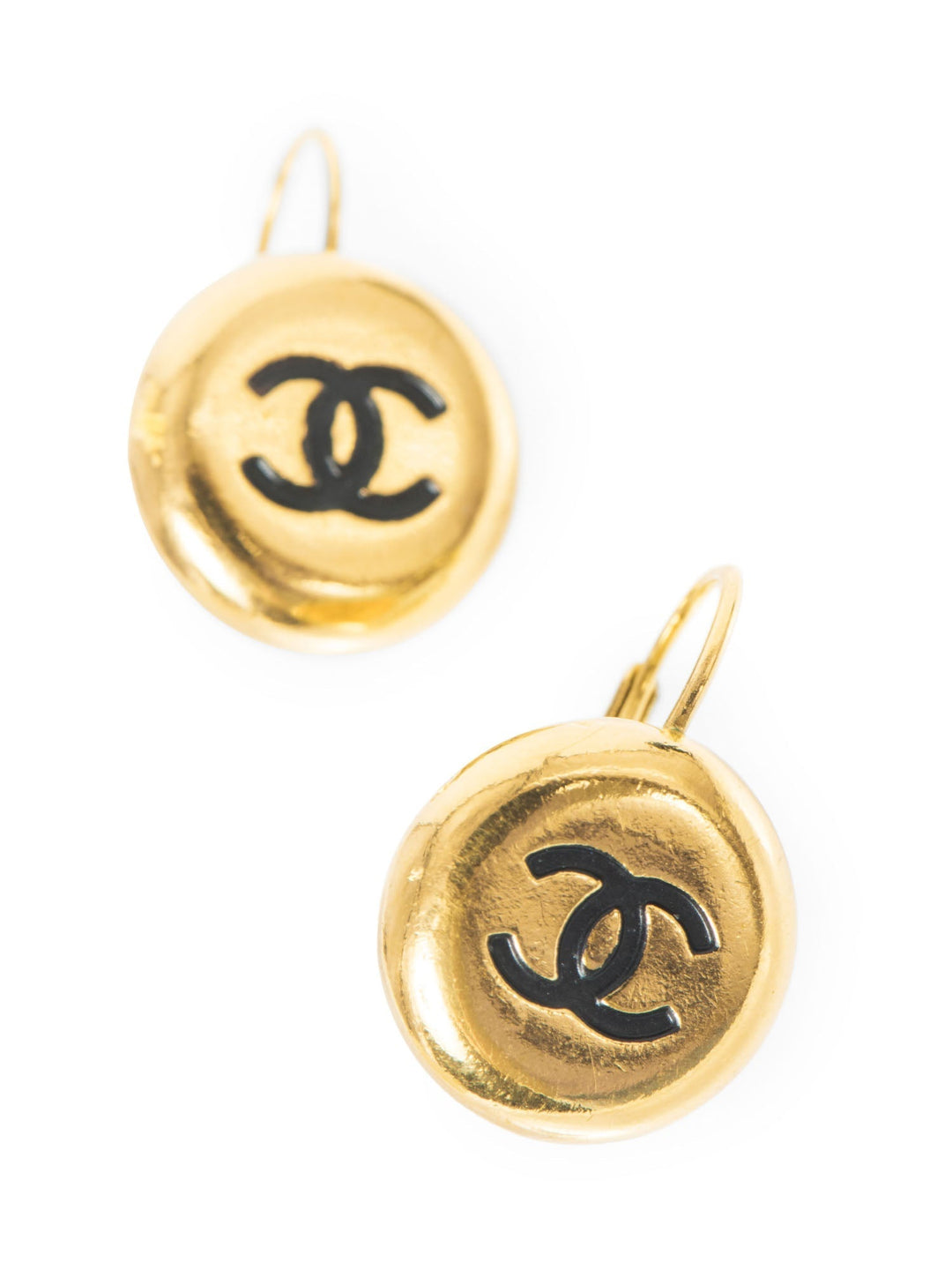 Top Quality Chanel CC Logo 24K Gold Plated Earrings