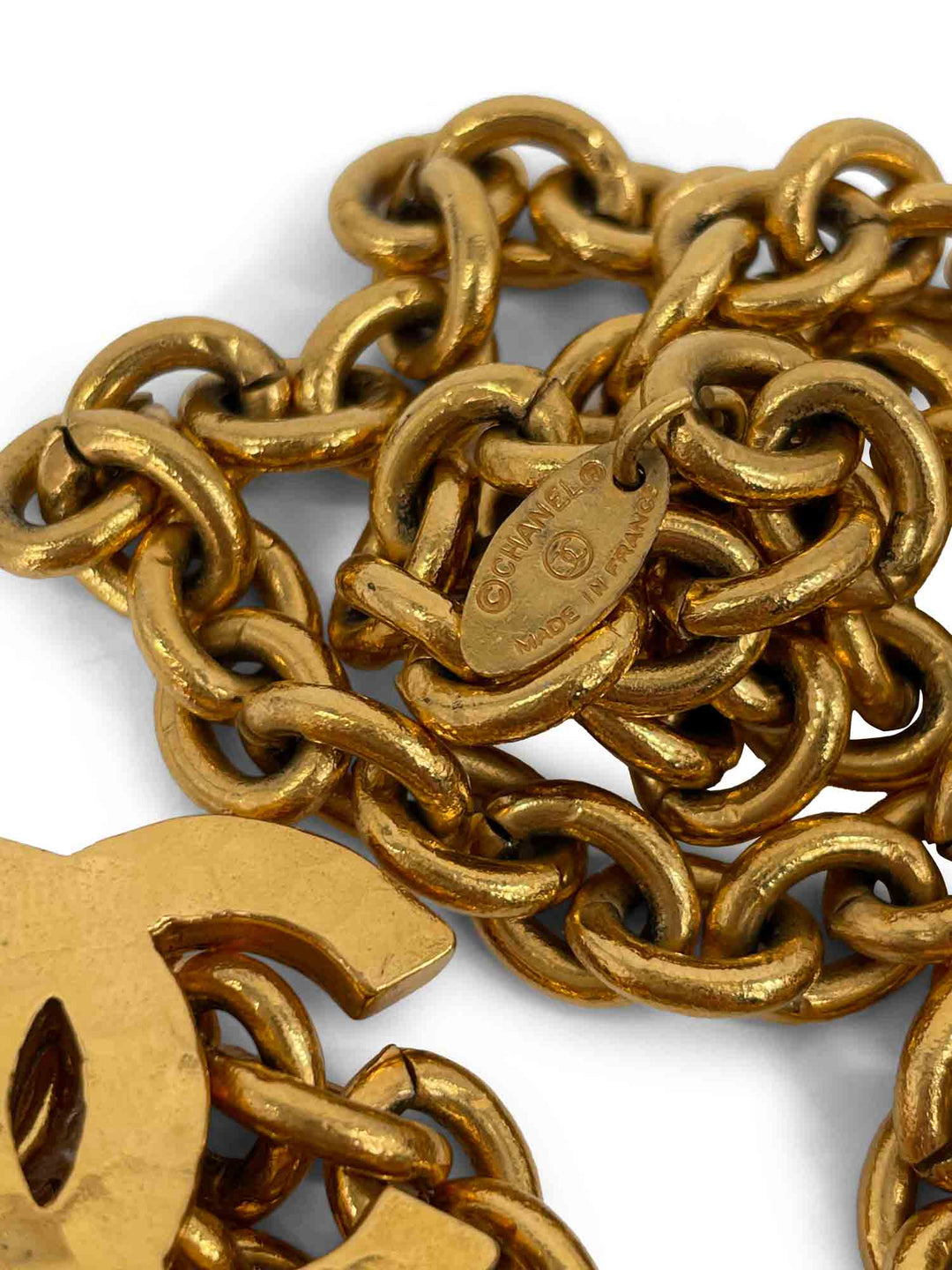 Top Quality Chanel CC Logo 24K Plated Large Link Multi Chain Belt Necklace