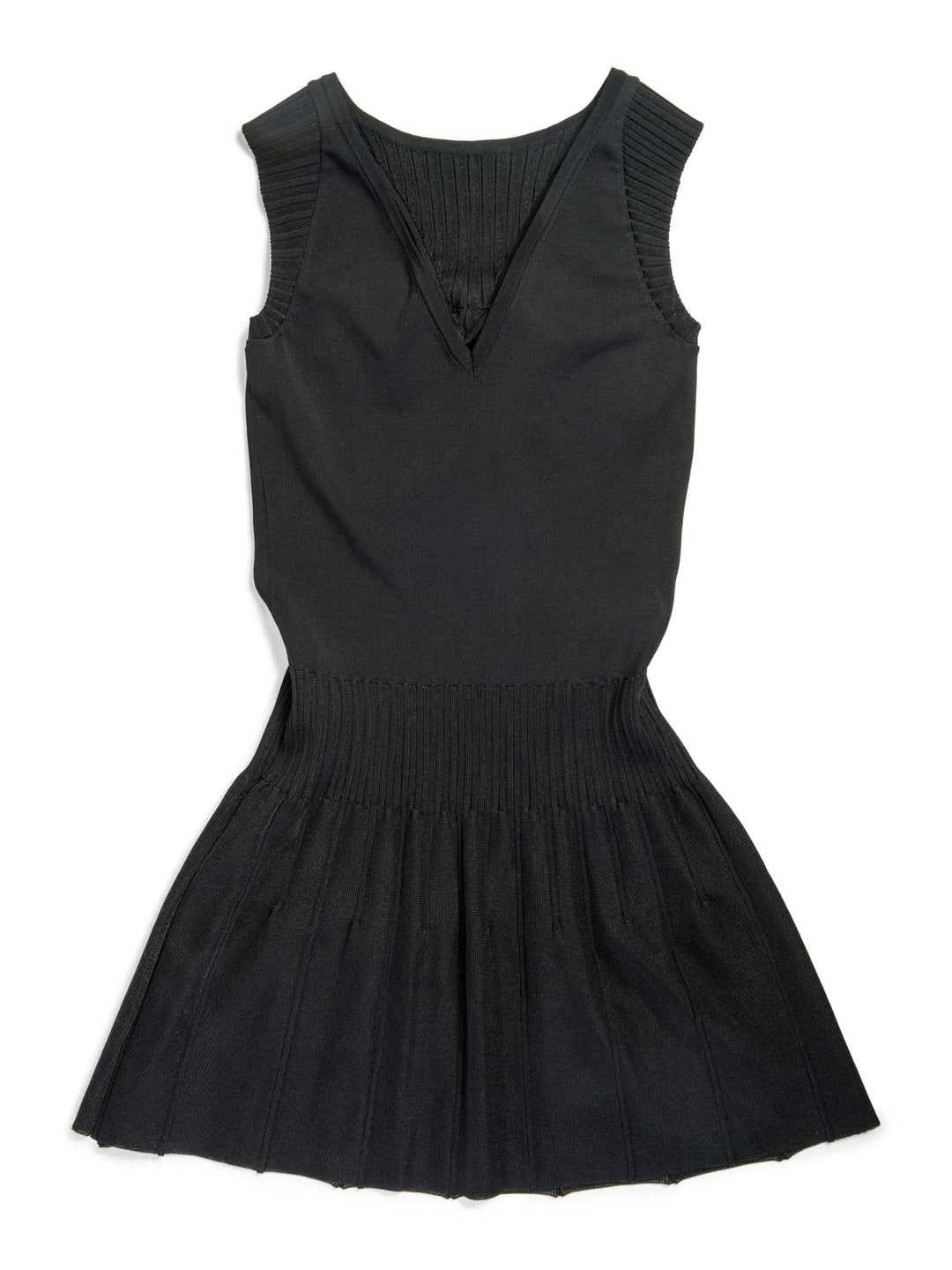 Top Quality Chanel CC Logo Bow Mini Dress Black White