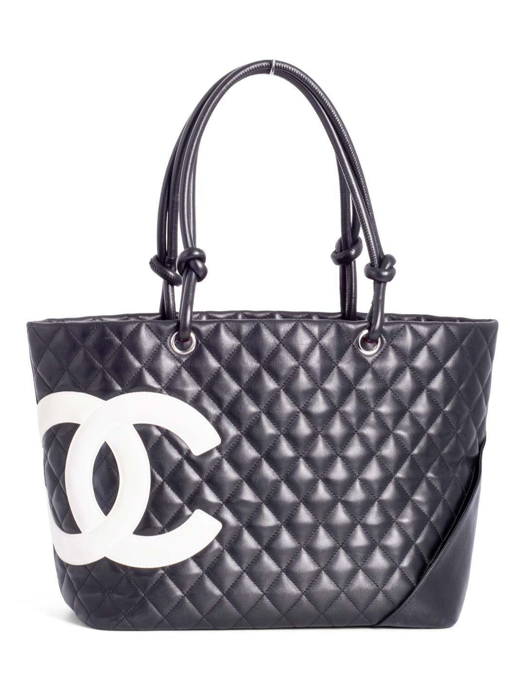 Top Quality Chanel CC Logo Cambon Shopper Bag Black White