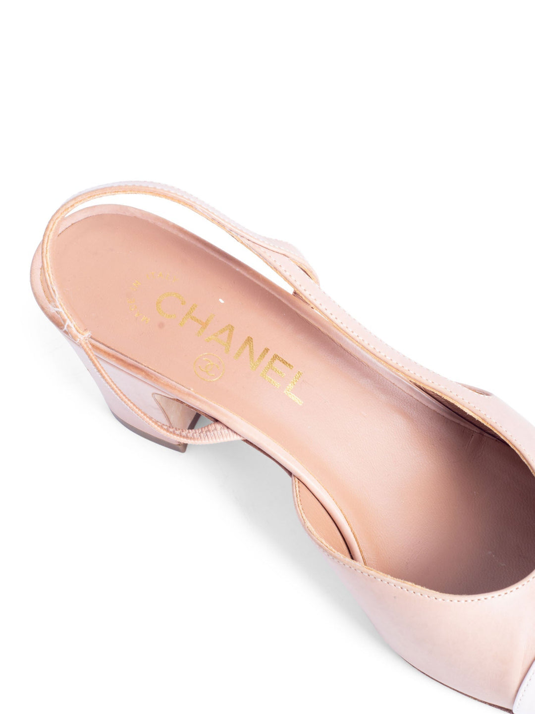 Top Quality Chanel CC Logo Cap Toe Sling Back Shoes Pastel Pink Blush