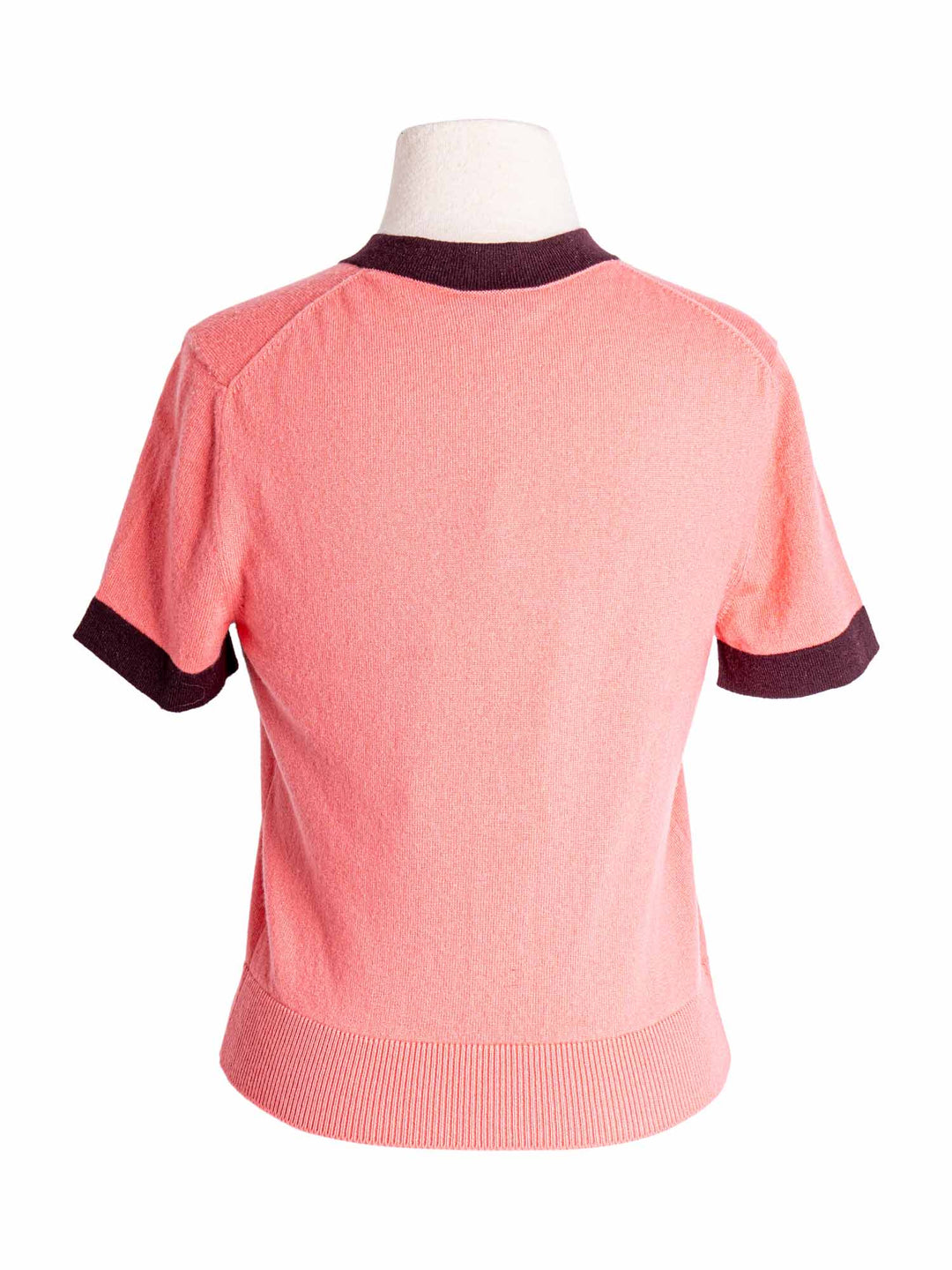 Top Quality Chanel CC Logo Cashmere Cardigan Pink Dark Purple