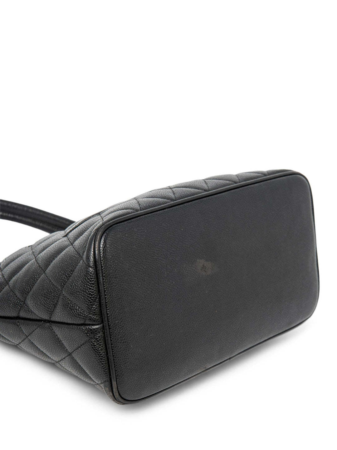 Top Quality Chanel CC Logo Caviar Cambon Handbag Black Silver
