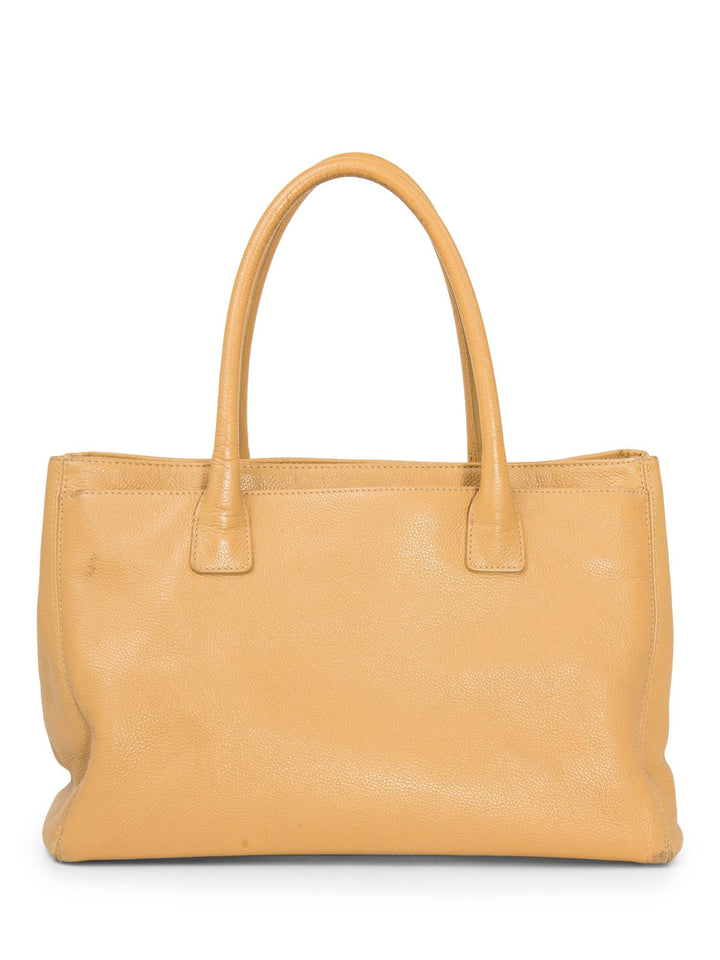 Top Quality Chanel CC Logo Caviar Leather Cerf Tote Bag Beige