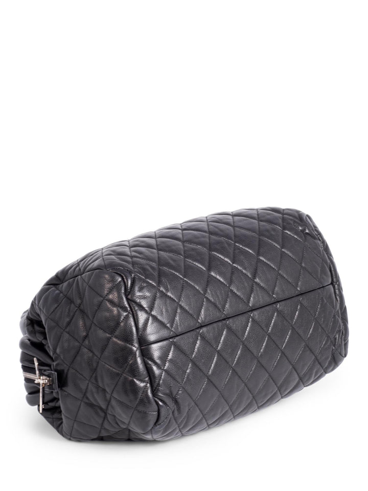 Top Quality Chanel CC Logo Caviar Leather Cocoon Duffle Bag Black