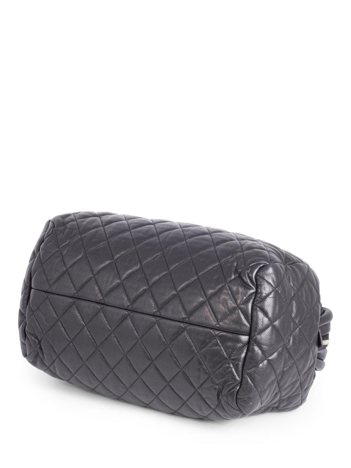 Top Quality Chanel CC Logo Caviar Leather Cocoon Duffle Bag Black