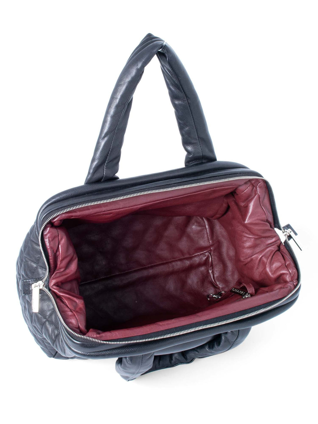 Top Quality Chanel CC Logo Caviar Leather Cocoon Duffle Bag Black