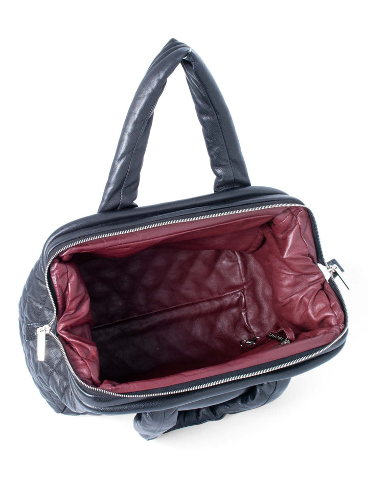 Top Quality Chanel CC Logo Caviar Leather Cocoon Duffle Bag Black