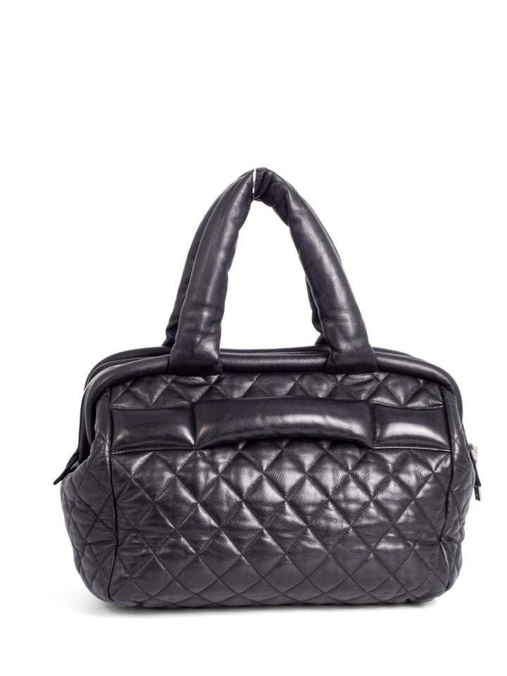 Top Quality Chanel CC Logo Caviar Leather Cocoon Duffle Bag Black