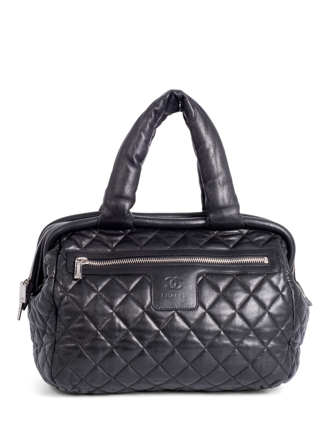Top Quality Chanel CC Logo Caviar Leather Cocoon Duffle Bag Black