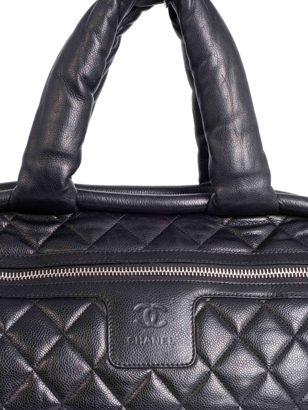 Top Quality Chanel CC Logo Caviar Leather Cocoon Duffle Bag Black