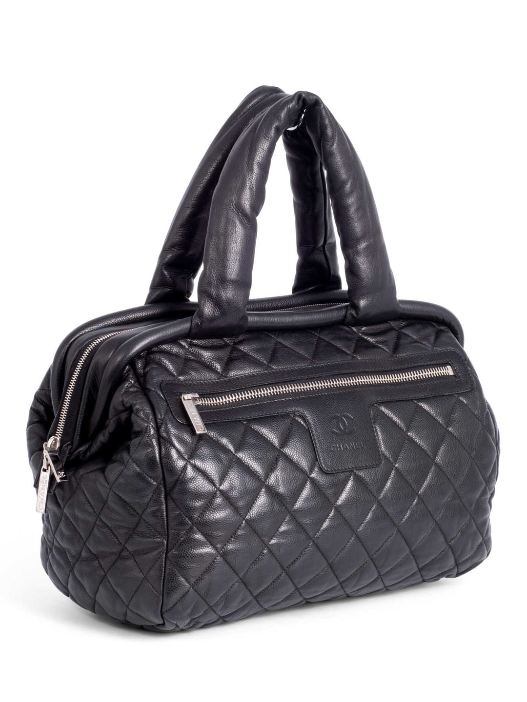 Top Quality Chanel CC Logo Caviar Leather Cocoon Duffle Bag Black