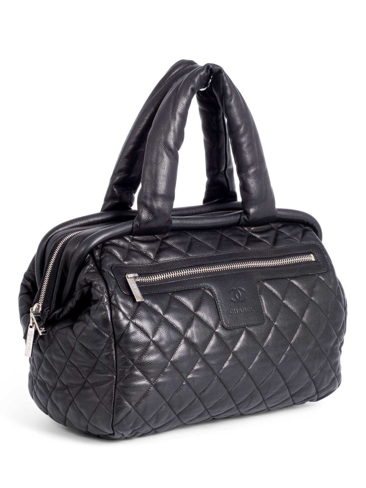 Top Quality Chanel CC Logo Caviar Leather Cocoon Duffle Bag Black