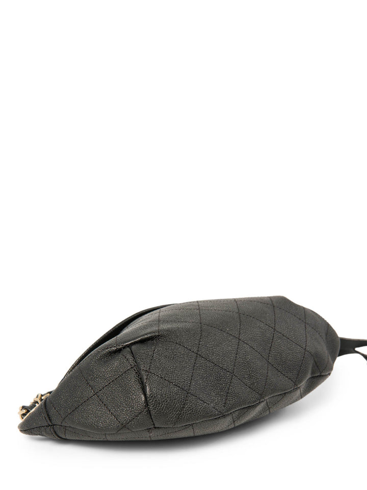 Top Quality Chanel CC Logo Caviar Leather Fanny Pack Waist Bag Black