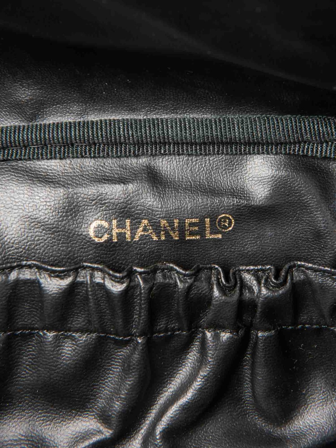 Top Quality Chanel CC Logo Caviar Leather Top Handle Vanity Bag Black