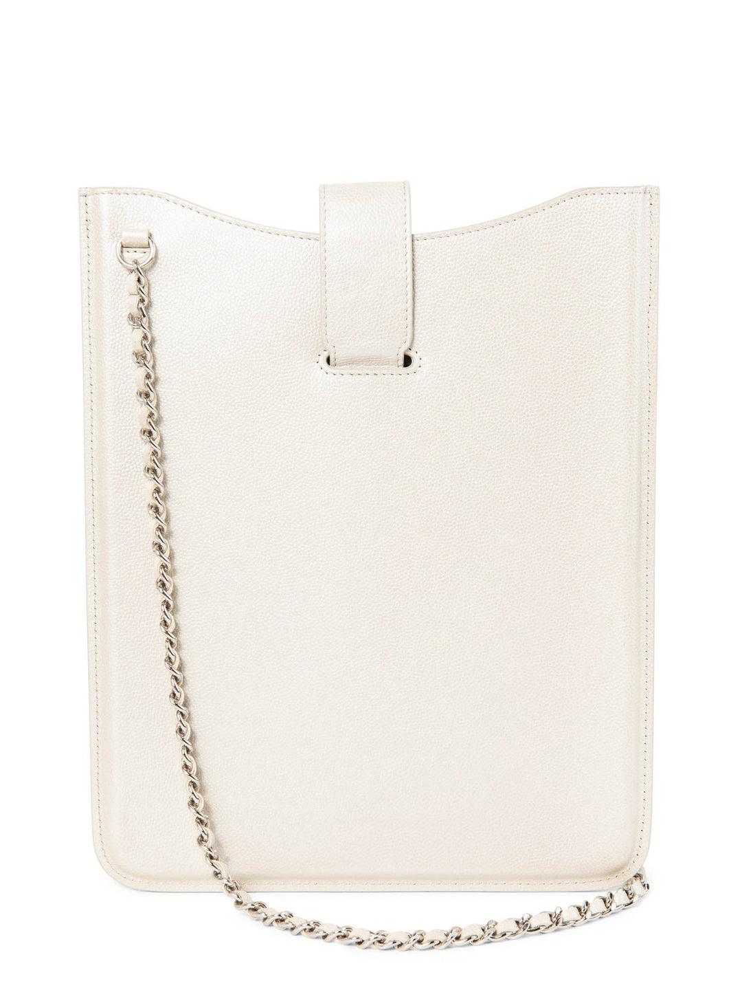 Top Quality Chanel CC Logo Caviar Messenger Bag Pearl Eggshell White