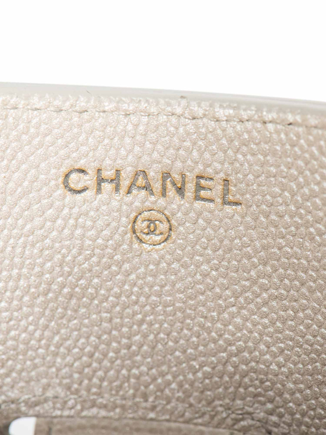 Top Quality Chanel CC Logo Caviar Messenger Bag Pearl Eggshell White