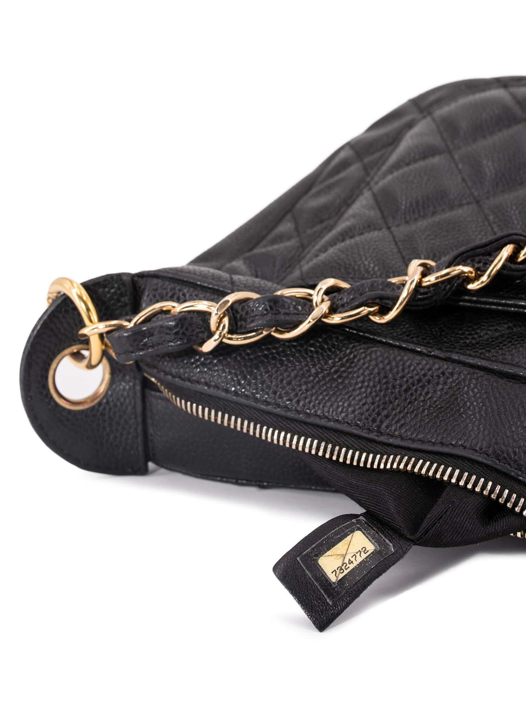 Top Quality Chanel CC Logo Caviar Quilted Shoulder Bag Black