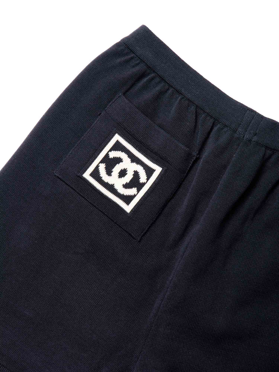 Top Quality Chanel CC Logo Cotton Pocketed Shorts Black