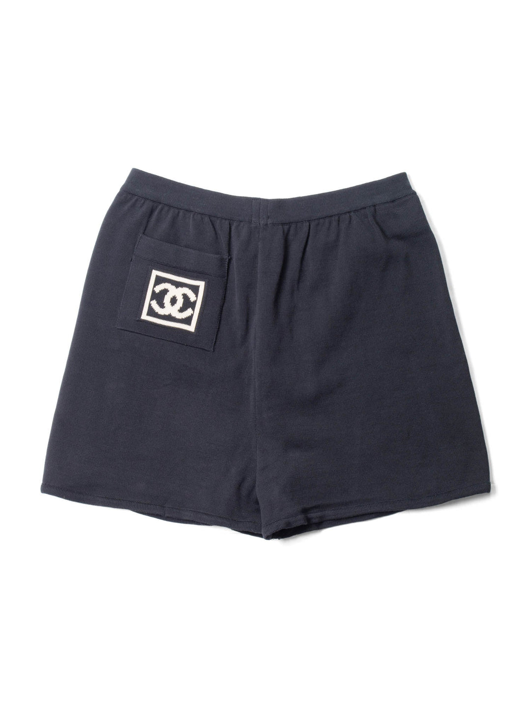 Top Quality Chanel CC Logo Cotton Pocketed Shorts Black