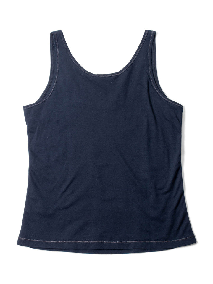 Top Quality Chanel CC Logo Cotton Sleeveless Tank Top Black